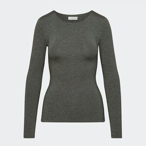 [NWT] Aritzia Contour Crew Hip Long-Sleeve Heather Charcoal Gray - Sz S